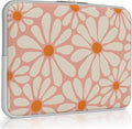 iCasso Laptop Sleeve 13 inch for MacBook Air 13-13.6 inch, Cute Laptop case for MacBook Pro 13 inch, Slim Protective Travel Carrying Case for MacBook Pro 14 inch, Chromebook, HP, Dell, Orange Floral