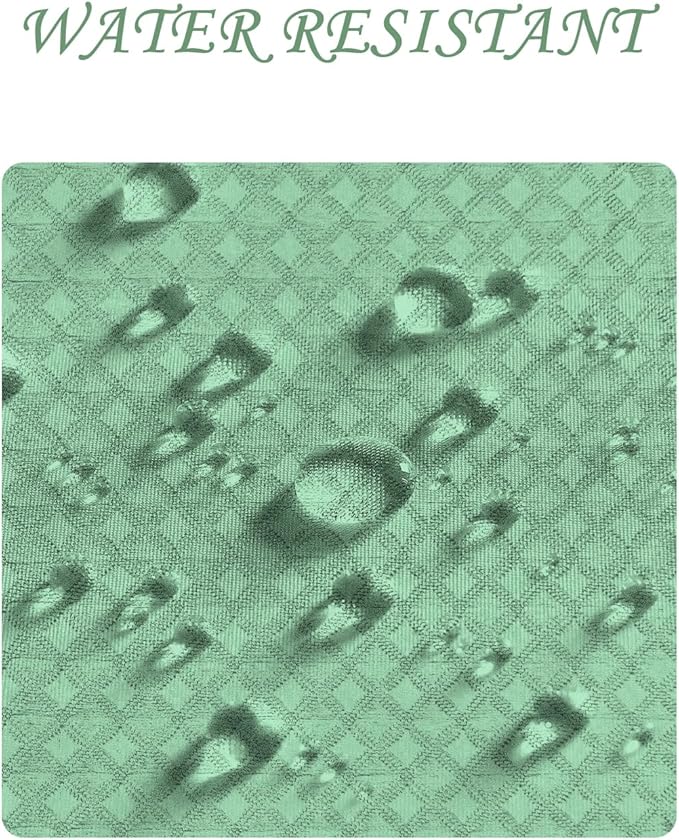 ggaimwf 72x84 Inch Solid Color Shower Curtain for Bathroom Waffle Bath Water Resistant Fabric Curtains Pistachio Green Modern Thick Shower Stall Curtain with Metal Hooks