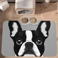 French Bulldog Food Mat for Floors Waterproof,Quick Dry Anti-Slip Dog Bowl Mats for Food and Water,Pet Feeding Mats,Pet Placemat for Messy Drinkers to Protect Floors,Pets Supplies 23.62×15.75in