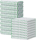 Kitinjoy Cotton 16 Pack Kitchen Towels and Dishcloths Sets, 16 x 25 Inch & 12 X 12 Inch Dish Towels Bulk, Super Soft and Absorbent Hand Towels for Kitchen Drying, Green