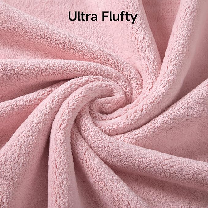 REDKISS 2 Pack Microfiber Extra Large Bath Sheets, 35 x 70 Inches, 670G, Super Soft and Absorbent, Quick Dry Pink Bath Towels, Perfect for Bathroom, Plush Shower Towels for Spa, Gym & Hotel