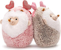 MaoGoLan Couple Valentines Hedgehogs Stuffed Animals with Heart Hair Band,2Pcs Soft Hedgehogs Throw Pillow Plush Toys, Love Heart Valentines Stuffed Animal Gift Decorations for Love Ones,14"