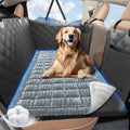 ROUWINNE Backseat Dog Bed Non-Slip, Dog Bed for Car Back Seat Soft and Comfortable, Back Seat Pet Bed Mat for Travel, Pet Car Blanket for Backseat Extender and Seat Covers 51”X 23.5”Light Grey