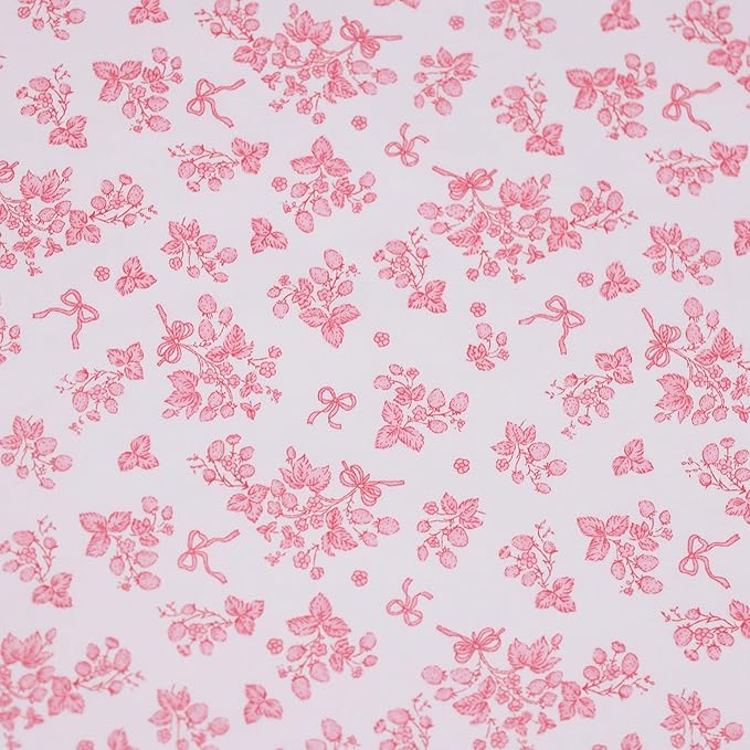 Hanjunzhao 14Pcs Valentines Bow Print Cotton Fat Quarters Fabric Bundles 18 x 22 Inch for Quilting, DIY Bowknot, Hair Accessories, Gift Wrapping, Holiday Valentine Party Home Décor, and Crafts (Bows)