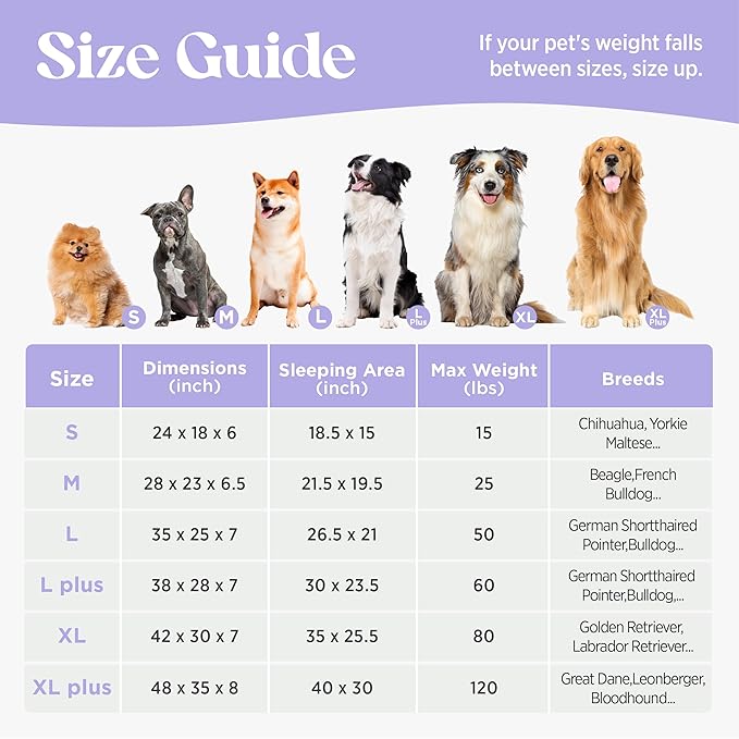 LE SURE Cute L-Plus Dog Beds, Orthopedic Waterproof Large Pet Bed with Sides, High Back Non-Slip Bottom and Egg-Crate Foam Dog Couch Sofa with Washable Removable Cover, Hazel
