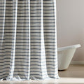 SLEEP ZONE Shower Curtain Liner, Waffle Shower Curtains for Bathroom, Heavy Duty Thick Fabric Shower Curtains - 285GSM Luxury Weighted Polyester Bath Curtain, 72" × 80" (Blue)