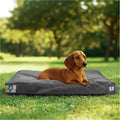 Sytopia 30 Inch Canvas Outdoor Dog Bed for Medium Dogs, Waterproof Washable Removable Cover, Indoor Patio Pet Pad, Dark Grey