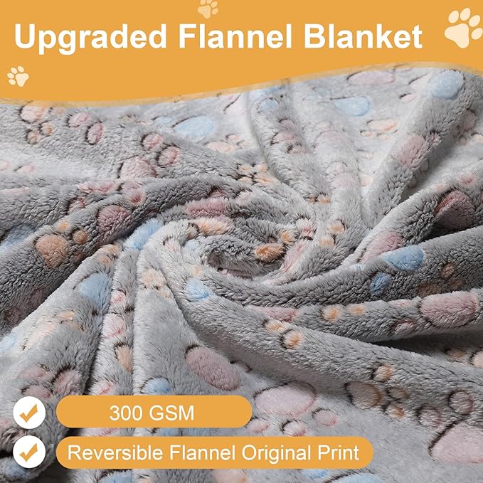 Gowyeg 1 Pack 3 Blankets for Dogs, Dog Blanket for Large & Medium Pet Cat, Premium Soft Fluffy Suitable for Sofas, Kennels & Beds, Gifts Puppy Essentials, 41x31inch, Brown/Purple/Coffee Brown