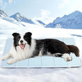 ZAKAPAWS Dog Cooling Mat for Large Dogs - 35x23 Orthopedic Memory Foam Pet Pad for Summer, QMAX>0.5, Washable Premium Comfort Crate Pad for Your Furry Companion, Blue