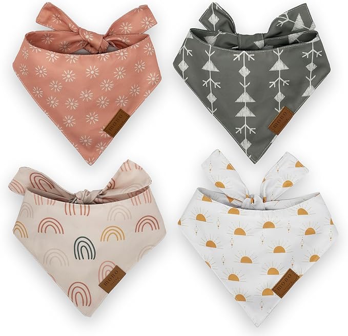 mono living Dog Bandana 4 Pack, Summer Set, Large Size, Puppy Bandana, Large Dog Bandana, Christmas, Thanksgiving