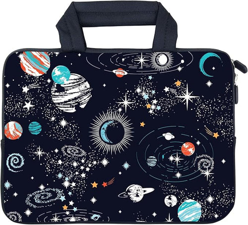 AMARY Laptop Sleeves 11.6" 12" Laptop Handle Bag Neoprene Notebook Carrying Pouch Chromebook Sleeves case Ultrabook Case Tablet Cover Fit Apple MacBook Air HP DELL Lenovo Asus for Men Women (Galaxy)