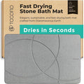 TOSORO - Stone Bath Mat, Diatomaceous Earth Non-Slip Stone Shower Mat - Quick Drying Absorbent Bath Mats for Bathroom - Elegant & Modern Design, Easy to Clean (23.5 x 15) - Graphite