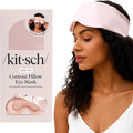 Kitsch Contour Pillow Eye Mask – Softer Than Silk Eye Masks for Sleep, Blindfold Sleep Masks for Women & Men, No Eye Pressure, Lightweight, Eye Care, Travel Essentials - Blush