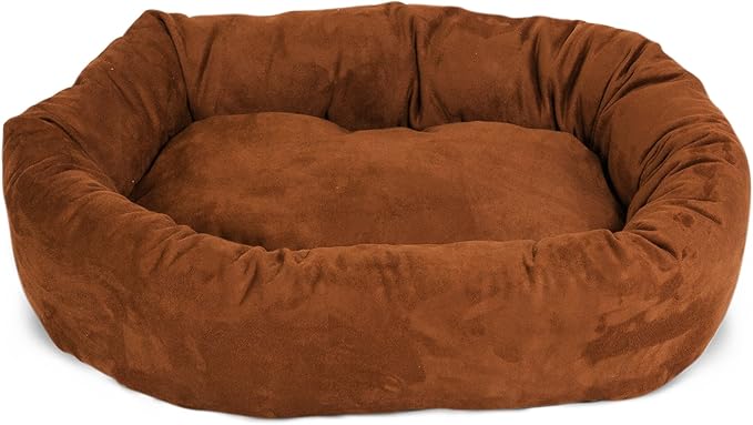 Majestic Pet Villa 40 Inch Shredded Memory Foam Dog Bed for Large Sized Dog 40x29x9 Inch–Orthopedic Pet Bed with Removable Washable Cover-Washable Large Puppy Mat with Head Support-Navy
