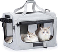 PetMasion Extra Large Cat Carrier for 2 Cats, Collapsible Soft Sided Pet XL Crate for Large Mudium Big Cat 20lbs+, Car Travel Portable Bag for Long Trips Ride 24"x16.5"x16.5"