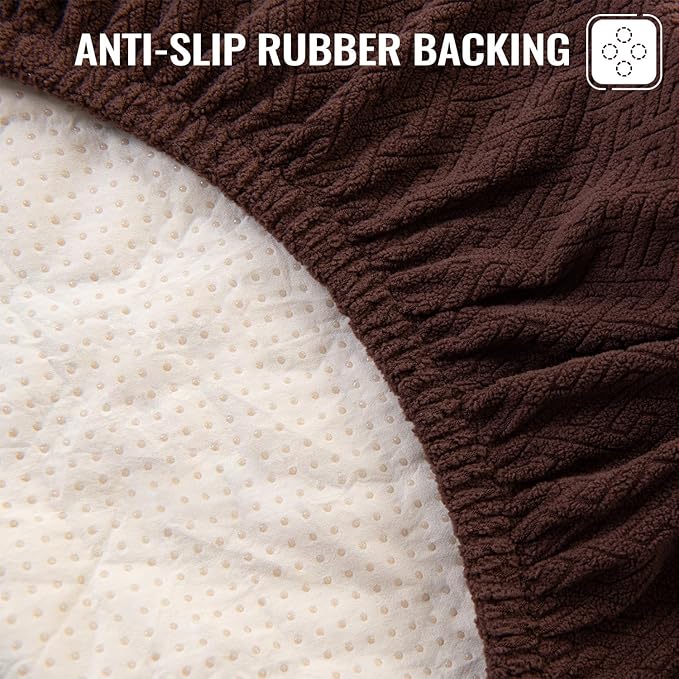 Nanbowang Waterproof Dog Bed Cover Replacement - Washable Pet Hair Easy to Remove, Dog Pillow Quilted for Dogs/Cats, 44x54 Brown