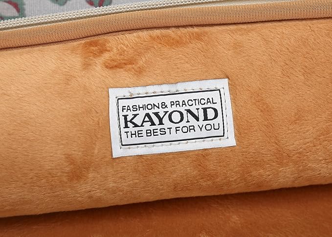 kayond Water-Resistant Canvas 13.3 Inch Laptop Sleeve-White Rose