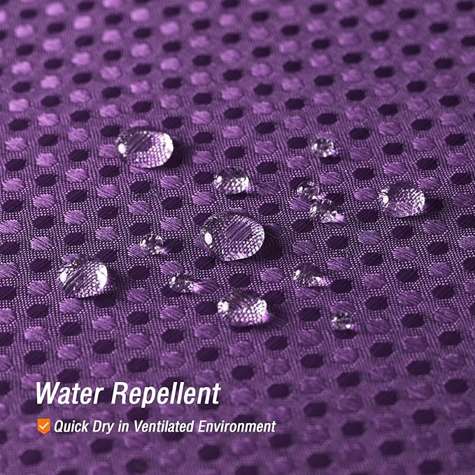 Gibelle Small Stall Shower Curtain 36 x 72, Narrow Half Waffle Weave Textured Fabric Shower Curtain for Bathroom, Water Repellent, Machine Washable, Purple