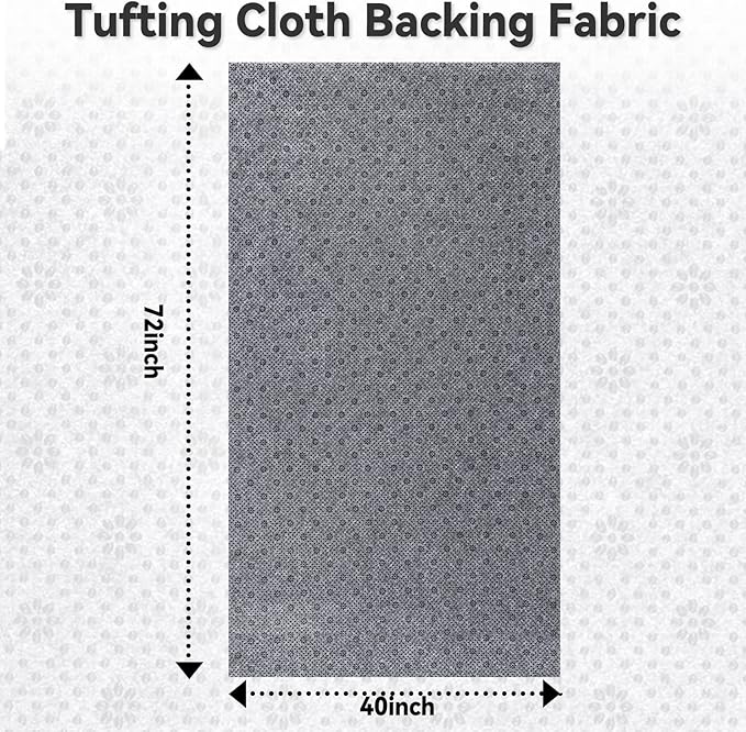 Pllieay 72x40 Inch Non Slip Final Backing Cloth, Vinyl Primary Tufting Cloth Backing Fabric, Non Slip Pad with Plum Blossom Pattern for Carpets Rug Tufting Gun Cushion Punch Needle