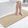 OLANLY Bathroom Rugs 47x17, Extra Soft Absorbent Chenille Bath Rugs, Rubber Backing Quick Dry, Machine Washable Bath Mats for Bathroom Floor, Tub and Shower, Home Decor Accessories, Beige