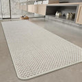 PADOOR-Bath Mat Runner-Super Absorbent Chenille Bathroom Mats-Rubber Backed Bath Mats for Bathroom Non Slip, Easy Clean Bathroom Runner Rugs Front of Bathtub,Shower Room,Sink-24×48, Beige&Cream