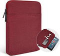 9.7-11" Tablet Sleeve Bag for 2023 11" Amazon Fire Max 11 & 10.1" Fire HD 10 Plus & Fire HD 10 Kids Pro, 11" iPad 11th/Air M3 M2 & Pro M5 M4 4 3 2 & Samsung Galaxy Tab S9 S9 FE S8 S7 A8 Case(Wine Red)