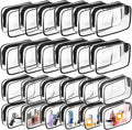 AURUZA Clear Makeup Bag,Portable Travel Toiletry Bags with Zipper, TSA Approved Clear Organizer Bags, PVC Cosmetic Pouch for Airport Airline Compliant