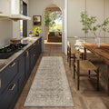 Washable Kitchen Rug Runners for Hallways: 2'x6' Bedroom Runner Rug Non Slip Low-Pile Stain Resistant Soft Indoor Floor Carpet Runner for Indoor Entryway Hallways Kitchen Laundry Room Farmhouse