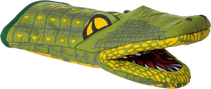 Novelty 3D Alligator Souvenir Oven Mitt Green