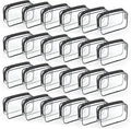 TISRATOK 24 PCS Clear Toiletry Bag for Women Men, Transparent Cosmetic Bag for Travel Makeup Organizer TSA Approved Pouch - Black,Medium