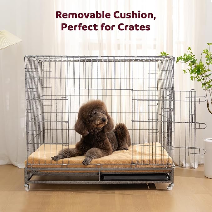 Self-Warming Orthopedic Dog Bed for Extra Large Dogs - Memory Foam for Joint Pain & Arthritis, XL Pet Bed w/Washable Removable Cover & Waterproof Liner, XXL Dog Sofa w/Raised Bolster & Non-Slip Base