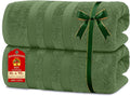 RIVERSIDE Pack of 2 Extra Large Bath Sheets 35 x 70 Inches - 100% Ring Spun Cotton Hotel Quality Oversized Bath Towels - Super Soft, Highly Absorbent & Quicker to Dry - Sage Green