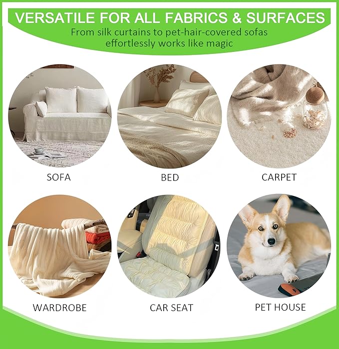 2PCS Pet Hair Removal Gloves，Reusable Static Dog & Cat Grooming Gloves, Upgraded Thickened Anti-Slip Grip for Clothes, Sofa, Car Seat, Couch, Carpet & Furniture