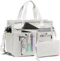 Women's Large Canvas Tote Bag Set (2PCs) - Ideal for Laptop, Hobo, Crossbody, Handbag, Travel, Gym & Work