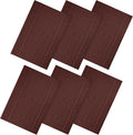 Ample Decor 100% Cotton Bath Mats 34 x 20 Inches, Quick Dry, 1350 GSM Banded Border Shower Bathroom Floor Mat, Not Bathroom Rug - Brown, Pack of 6