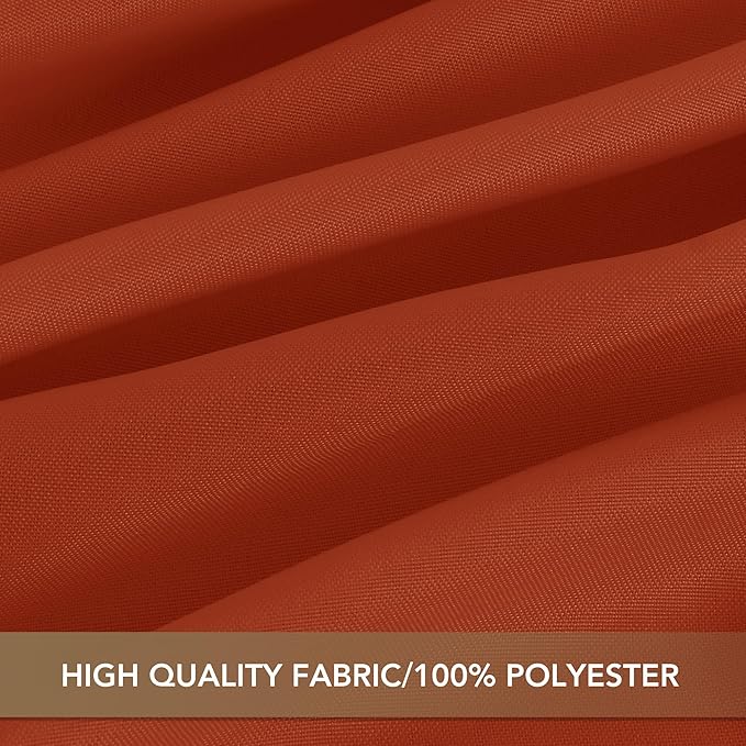 sancua Thanksgiving Round Tablecloth 90 Inch Diameter, 8 Pack Burnt Orange Circle Polyester Fabric Fall Table Cloth for Holiday Party Reception, Washable Table Cover (Fit 30-72 Inch Tables, Rust)