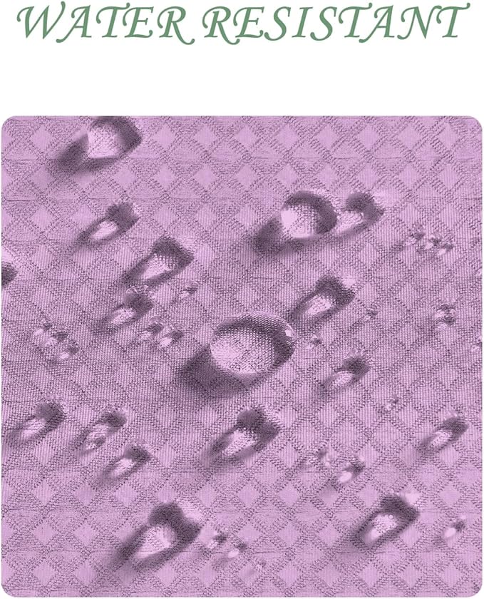 ggaimwf 72x84 Inch Solid Color Shower Curtain for Bathroom Waffle Bath Water Resistant Fabric Curtains Lilac Pink Modern Thick Shower Stall Curtain with Metal Hooks