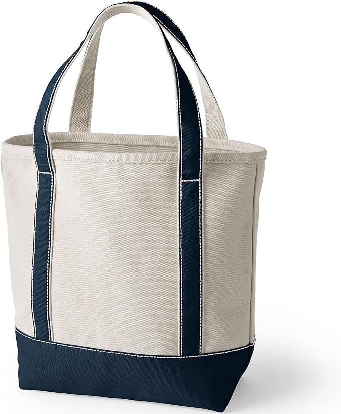 Lands' End Pre-Monogrammed Letter Canvas Tote Bag