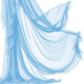 Barcelonetta | Chiffon Fabric | Decoration, Drapery Fabric | Wedding, Gender Reveal, Baby Shower, Birthday | for Arbor, Arch, Canopy, Table and Chair Decoration (Light Blue, 5 Yards)