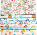 Aubliss 8pcs Fat Quarter Fabric Bundles (100% Cotton - 20'' x 20'') Quilting Cotton Craft Fabric Pre-Cut Squares Sheets for Patchwork Sewing Quilting Crafting (Fruit)