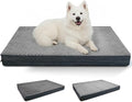 Sytopia Washable 36" Dog Bed for Large Dogs – Double-Sided Plush, Waterproof, Removable Cover, Thick Orthopedic Support, Durable Multi- Size Comfort Clearance Indoor Flat Dog, Dark Grey