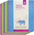 PINK RHINO LABS Swedish Dishcloths – Eco-Friendly Reusable Kitchen Towels – 10 Pack Cleaning Cloths for Dishes, Counters & Surfaces – Super Absorbent, Compostable, Zero-Waste Alternative