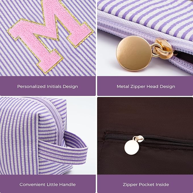 Btffitting Mothers Day Gifts for Mom,Mum Gifts from Daughter,Birthday Gifts for Wife Sister Her,Mother in Law Gift,Mama Gifts Idea,Makeup Bag Set Cosmetic Bag - Lavender,M