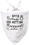 Realeaf Engagement Gift, My Humans are Getting Married Dog Bandana, Dog Wedding Outfit for Boy and Girl, Premium Durable Fabric, Dog Engagement Announcement for Large and Extra Large Dogs (X-Large)