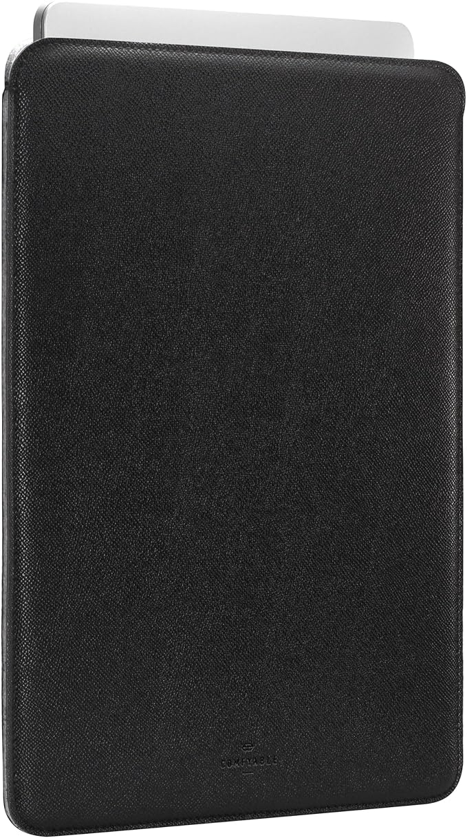 Comfyable Laptop Sleeve 14 Inch Precisely Compatible with MacBook Pro M5 M4 M3 M2 M1 Pro/Max 2025, Faux Leather Cover Case 14 in, Black
