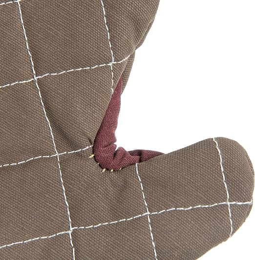 San Jamar 800FG13 BestGuard Commercial Heat Protection Up To 450° F Oven Mitts (Pair), 13" Length, Tan