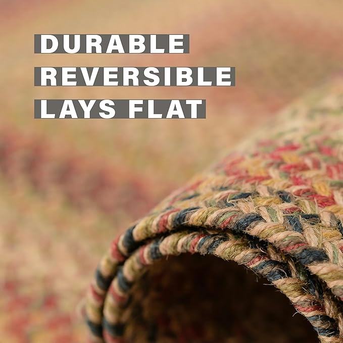 Kingston Oval Rugs 4x6 – Jute Braided Rugs Farmhouse Home Decor