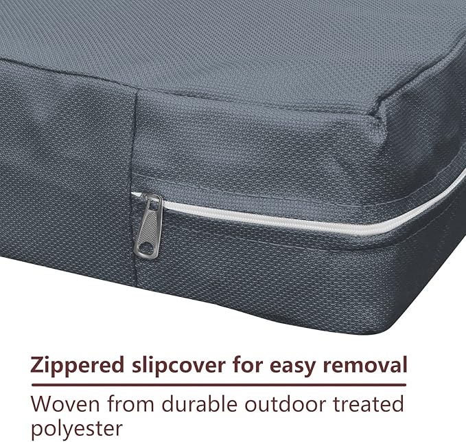 ANANMEI Dog Bed Cover for 44" L 32" W 4" H - 600D Oxford Waterproof with Zipper and Carry Handle - Washable, Cover Only (Gray)