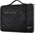 Lacdo 360° Protective Laptop Sleeve Case for 13 inch New MacBook Air M4 A3240 2025, M3 A3113, M2 A2681, M1 A2337 A2179 A1932 2024-2018 | 13 inch MacBook Pro M2/M1 A2338 A2251 A2289 Bag, Elegant Black