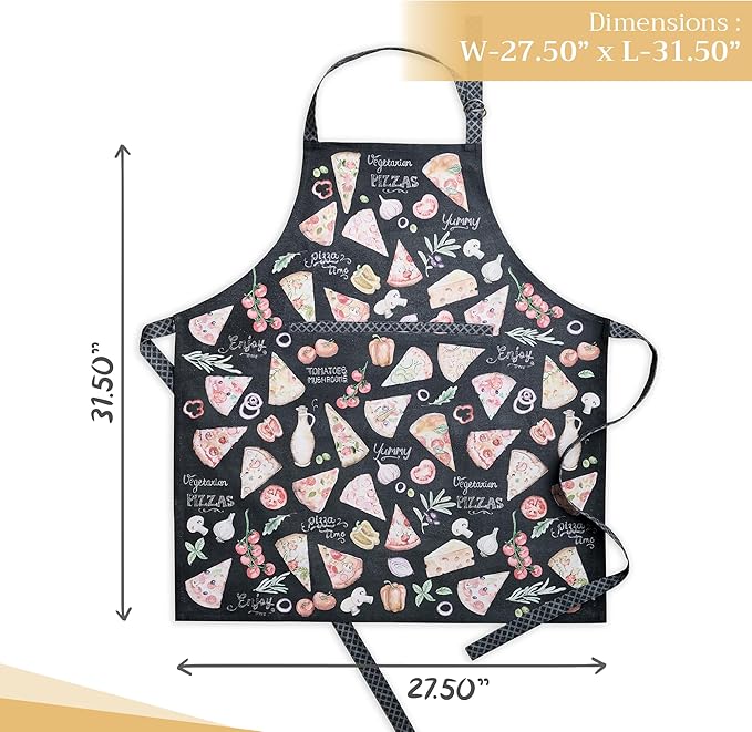 Maison d' Hermine 100% Cotton Apron for women with Pocket Kitchen Chef Apron for Men Cooking Gardening Server Waitress